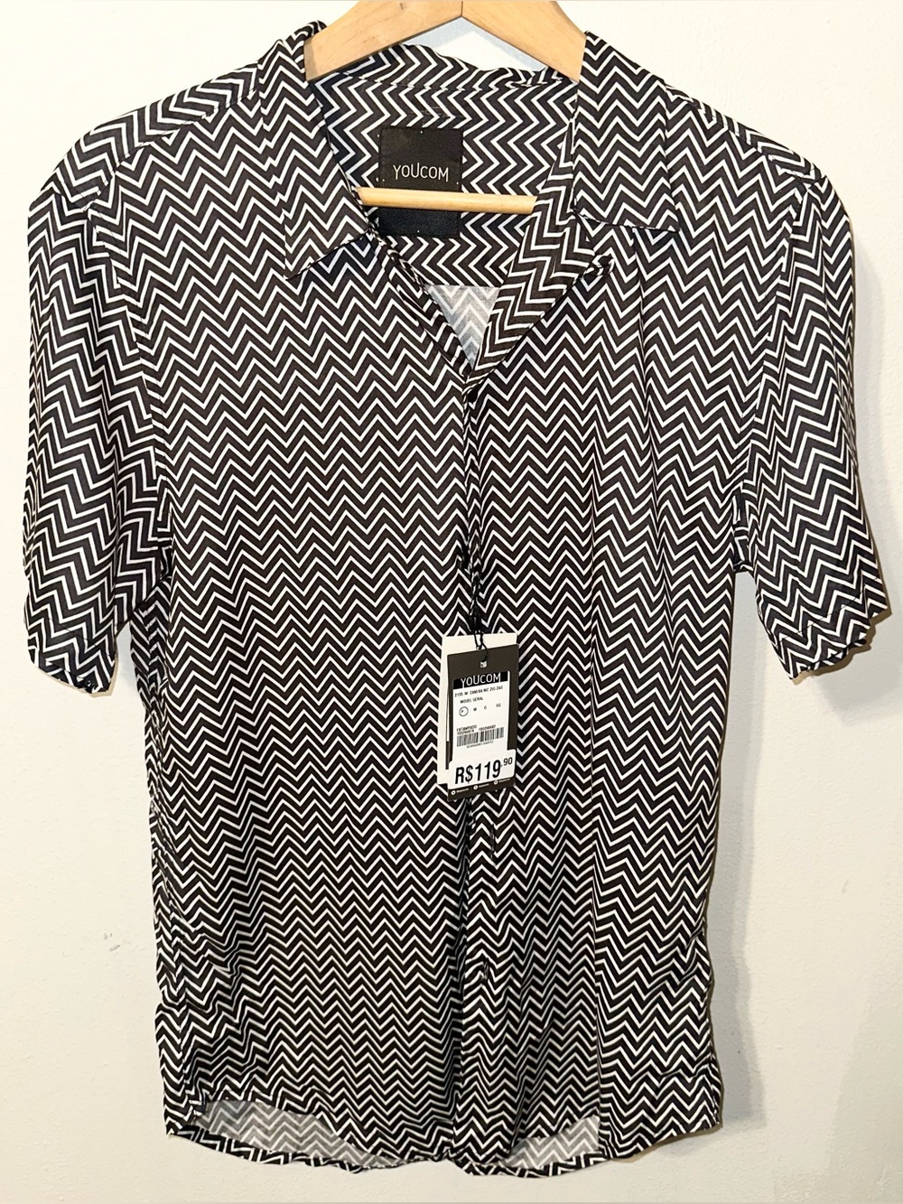 Youcom Black and White Button Down Shirt